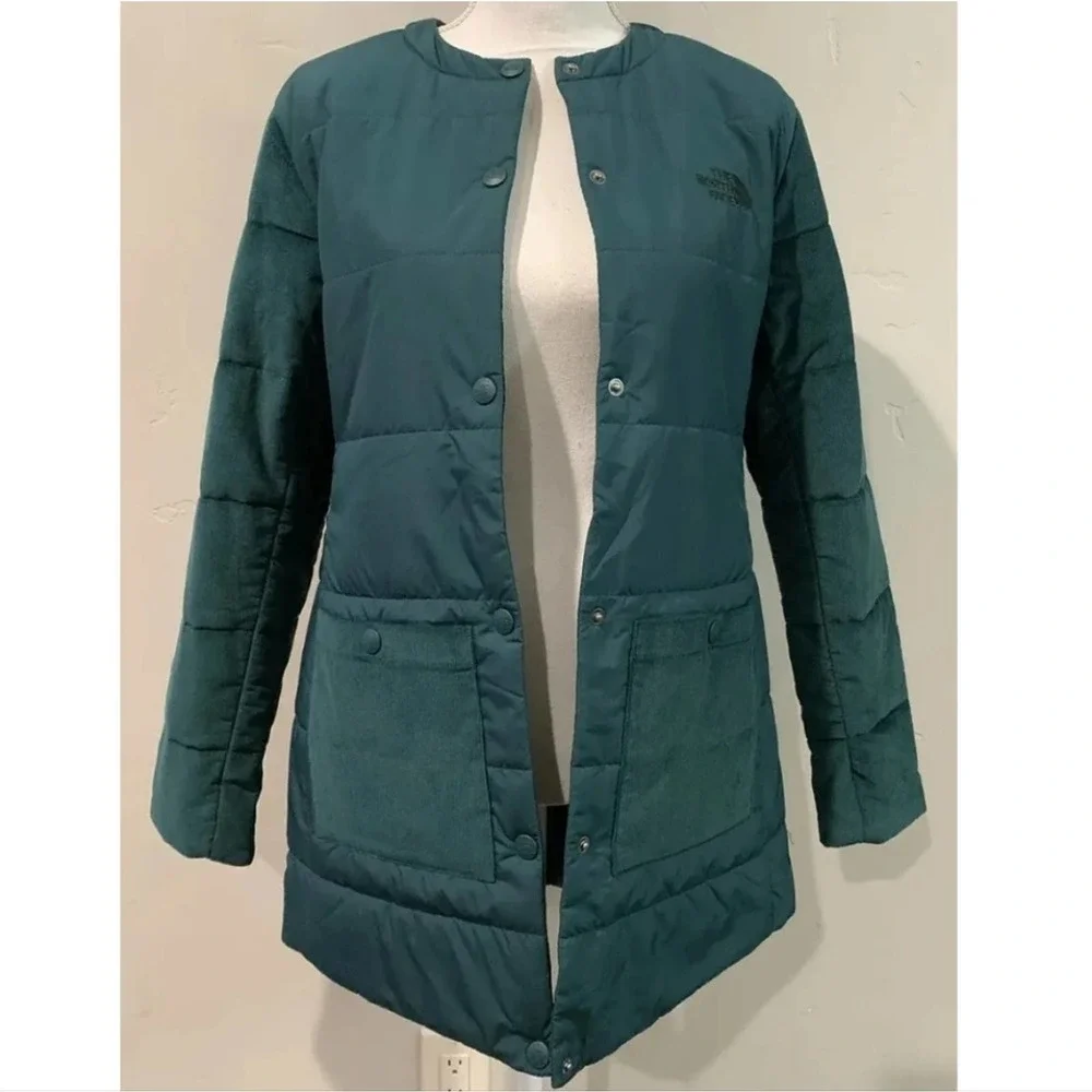 The North Face Women’s Harway Collarless Midi Jacket PONDEROSA GREEN‎ XXL New
